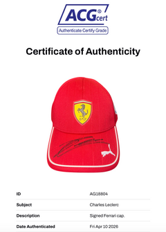 CHARLES LECLERC SIGNED FERRARI PUMA 2025 FORMULA 1 CAP (ACG CERT AG18804)-2