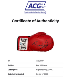BEN WHITTAKER THE SURGEON SIGNED RED EVERLAST BOXING GLOVE (ACG CERT AG19007)-3