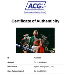 CONOR MCGREGOR SIGNED 12X8 PHOTOGRAPH UFC NOTORIOUS (ACG CERT AG19165)-2