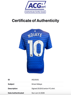 ILIMAN NDIAYE SIGNED EVERTON FC 2025/26 HOME SHIRT (ACG CERT AG19161)-2