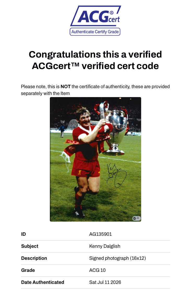 KENNY DALGLISH SIGNED LIVERPOOL WEMBLEY 78 16X12 PHOTO (ACG CERT AG135901)-3