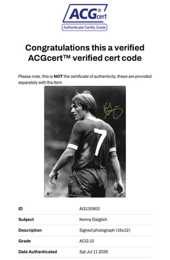 KENNY DALGLISH SIGNED LIVERPOOL FC ICONIC 7 16X12 PHOTO (ACG CERT AG135902)-3