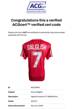 KENNY DALGLISH SIGNED LIVERPOOL FC 1988/89 HOME SHIRT (ACG CERT AG135909)-3