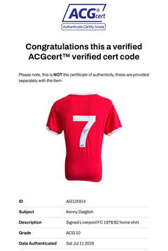 KENNY DALGLISH SIGNED LIVERPOOL FC 1978/82 HOME SHIRT (ACG CERT AG135914)-3
