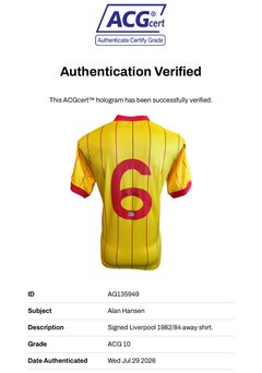 ALAN HANSEN SIGNED LIVERPOOL FC 1982/84 AWAY SHIRT (ACG CERT AG135949)-3