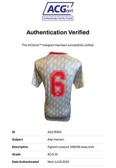 ALAN HANSEN SIGNED LIVERPOOL FC 1989/90 AWAY SHIRT (ACG CERT AG135950)-3
