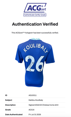 KALIDOU KOULIBALY SIGNED CHELSEA FC 2022/23 HOME SHIRT (ACG CERT AG19311)-3