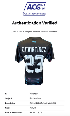 EMI MARTINEZ SIGNED 2026 ARGENTINA WORLD CUP HOME SHIRT (ACG CERT AG19304)-2