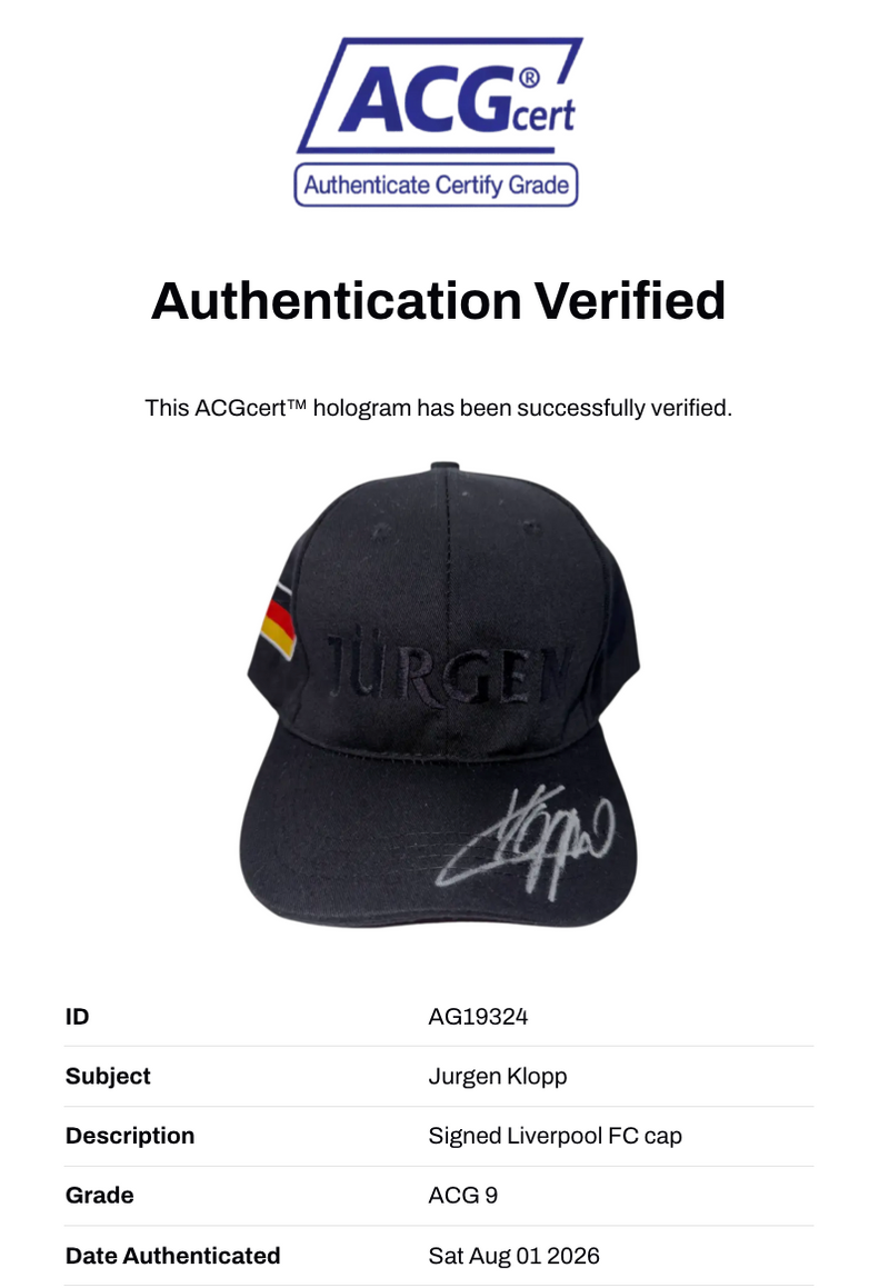 JURGEN KLOPP SIGNED LIVERPOOL FC JURGEN GERMANY CAP (ACG CERT AG19324)-3