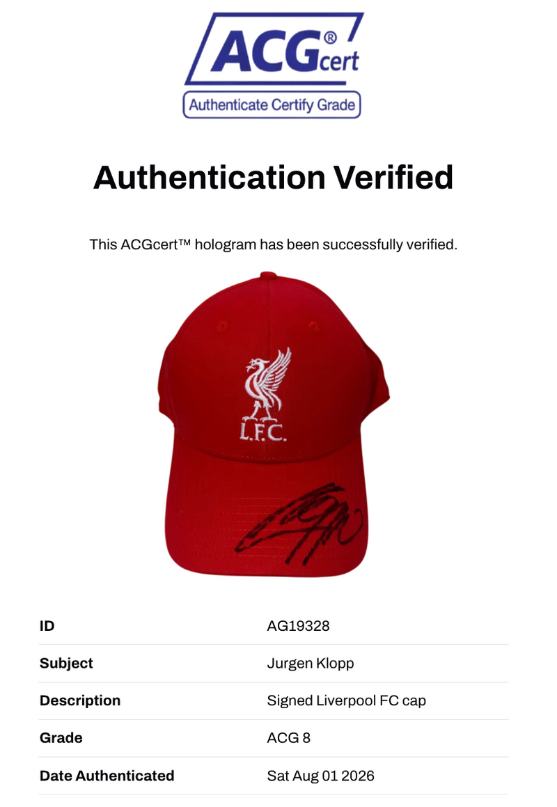 JURGEN KLOPP SIGNED LIVERPOOL FC OFFICIAL CAP (ACG CERT AG19328)-4