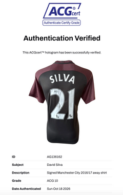 DAVID SILVA SIGNED MANCHESTER CITY 2012/13 AWAY SHIRT (ACG CERT AG136162)-3