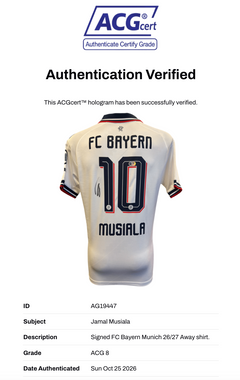 JAMAL MUSIALA SIGNED FC BAYERN MUNICH 2026/27 AWAY SHIRT (ACG CERT AG19447)-3
