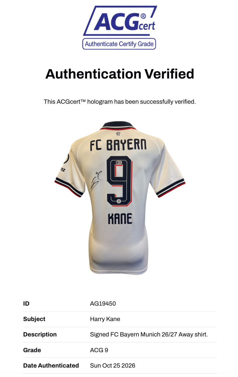 HARRY KANE SIGNED FC BAYERN MUNICH 2026/27 AWAY SHIRT (ACG CERT AG19450)-3