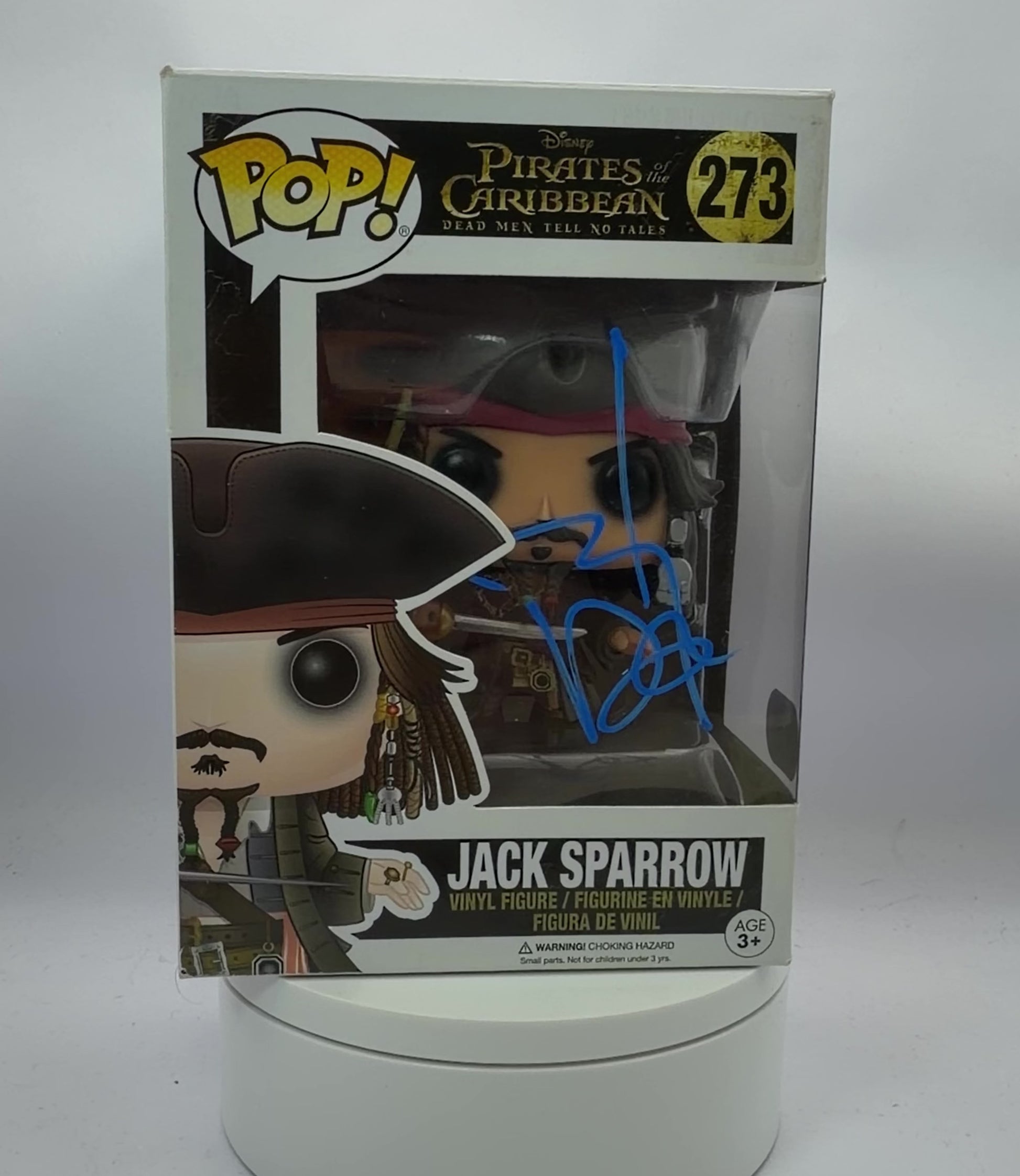 JOHNNY DEPP SIGNED JACK SPARROW FUNKO POP! #273 (ACG CERT AG17665)-2