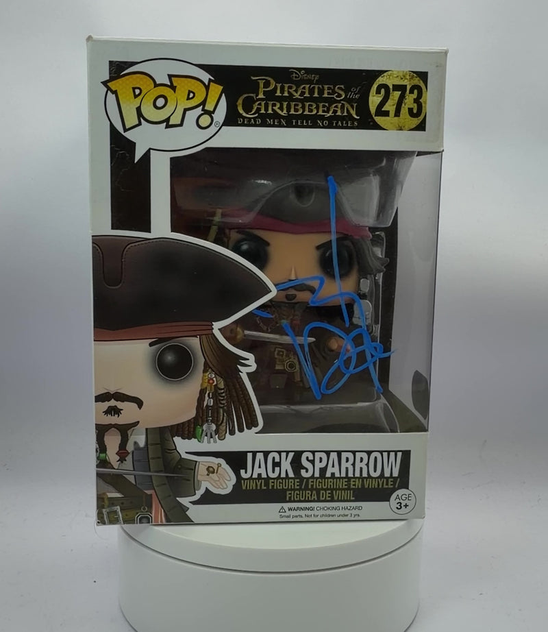 JOHNNY DEPP SIGNED JACK SPARROW FUNKO POP! #273 (ACG CERT AG17665)-2