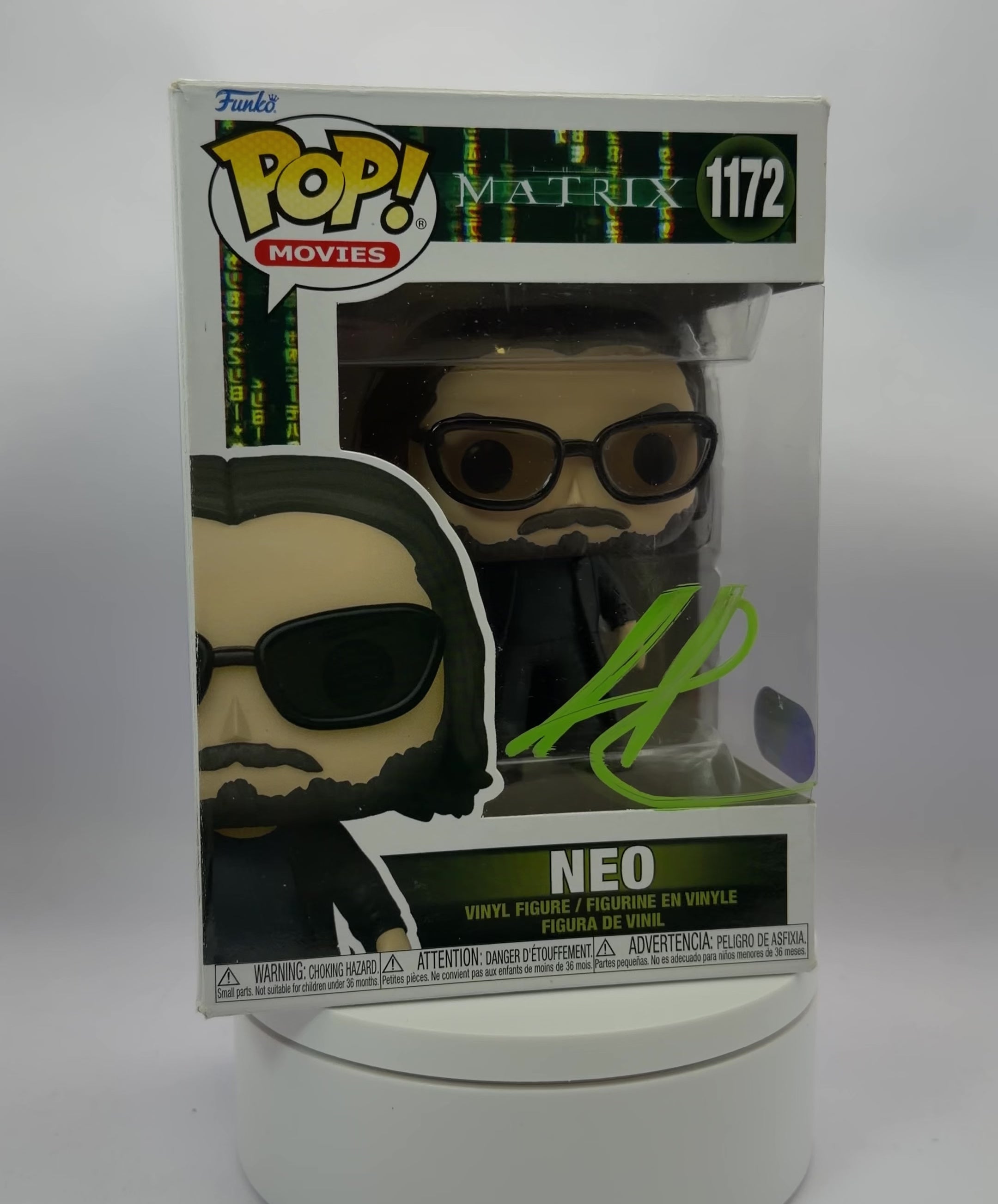 KEANU REEVES SIGNED NEO THE MATRIX FUNKO POP! #1772 (ACG CERT AG17677)-2