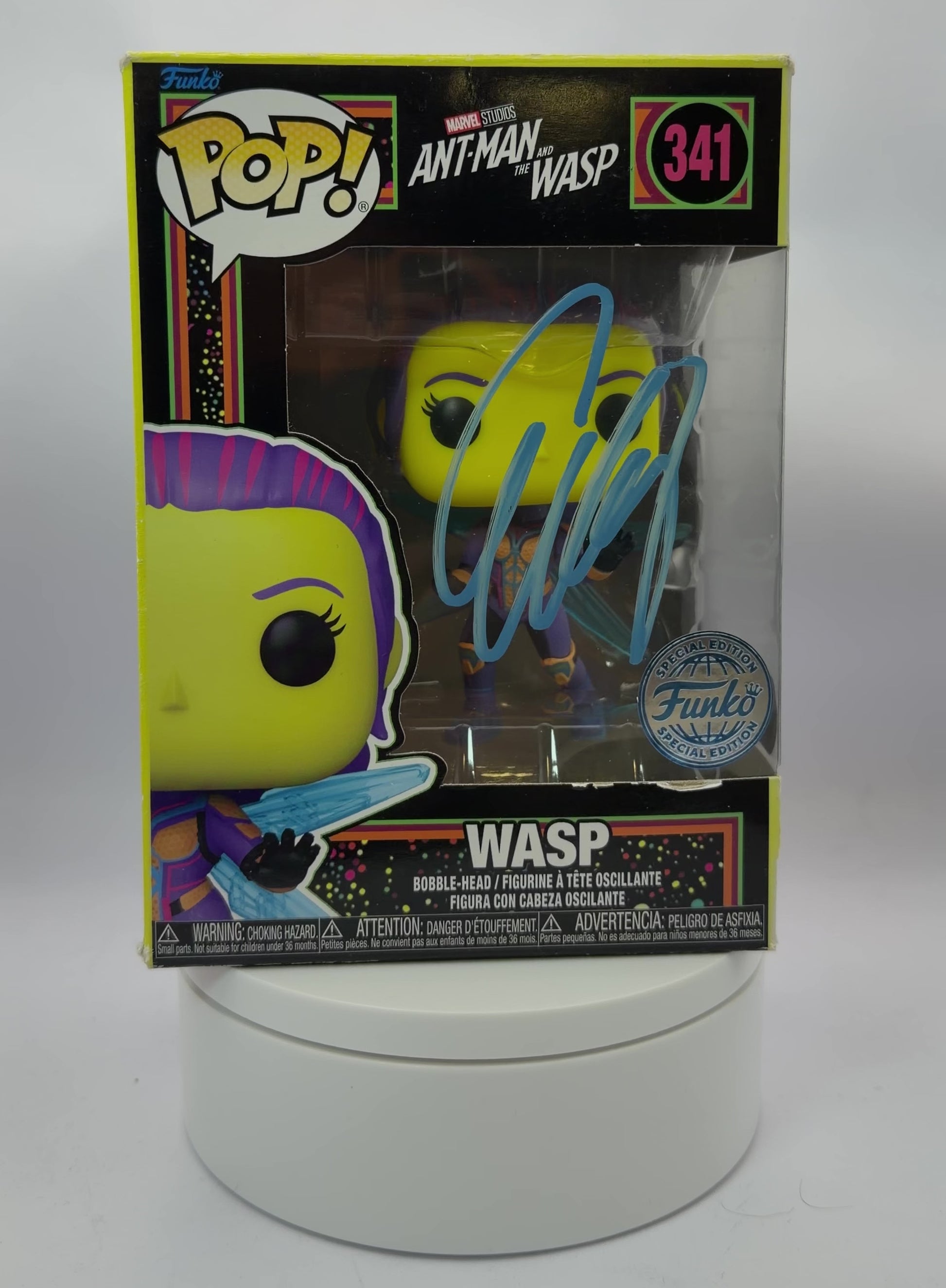EVANGELINE LILLY SIGNED ANT MAN AND THE WASP FUNKO POP! #341 (ACG CERT AG17682)-2