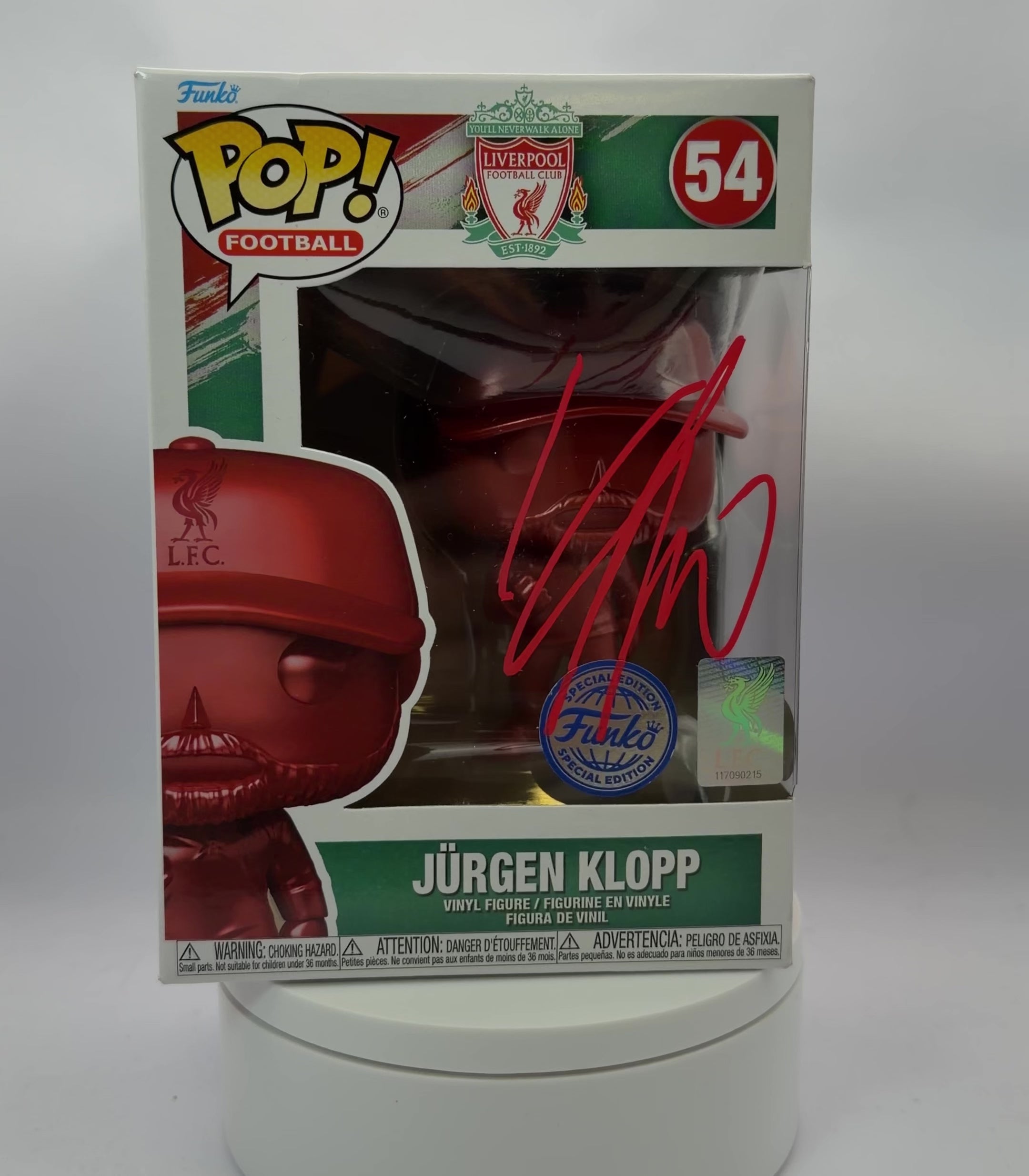 JURGEN KLOPP SIGNED LFC LIMITED EDITION FUNKO POP! #54 (ACG CERT AG17683)-2