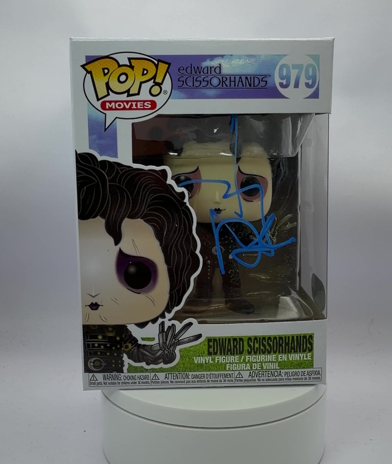 JOHNNY DEPP SIGNED EDWARD SCISSORHANDS FUNKO POP! #979 (ACG CERT AG17678)-2