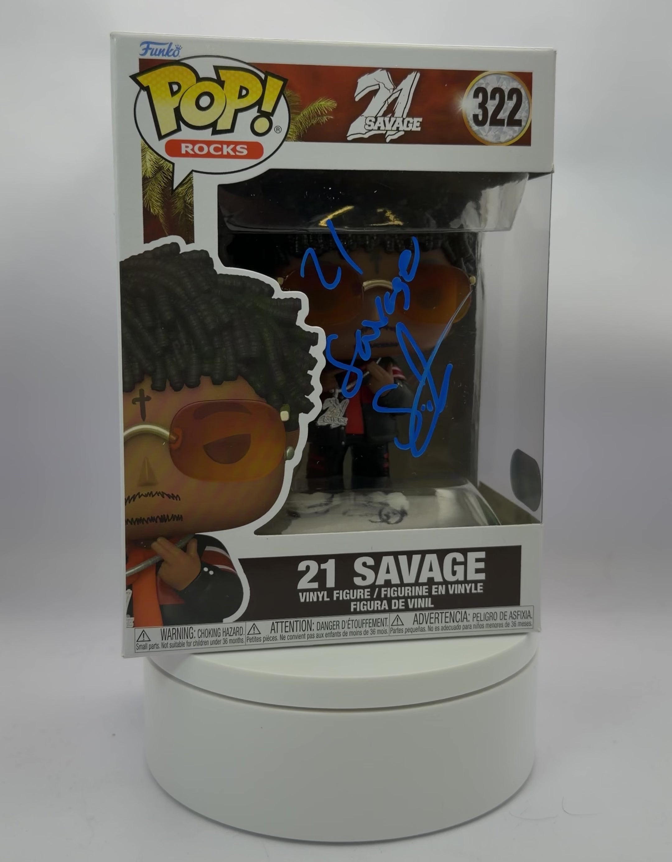21 SAVAGE SIGNED RAPPER FUNKO POP! #322 (ACG CERT AG17670)-2