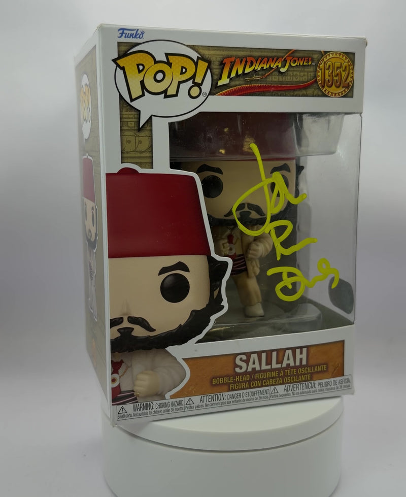 JOHN RHYS-DAVIES SIGNED SALLAH INDIANA JONES FUNKO POP! #1352 (ACG CERT AG17672)-2