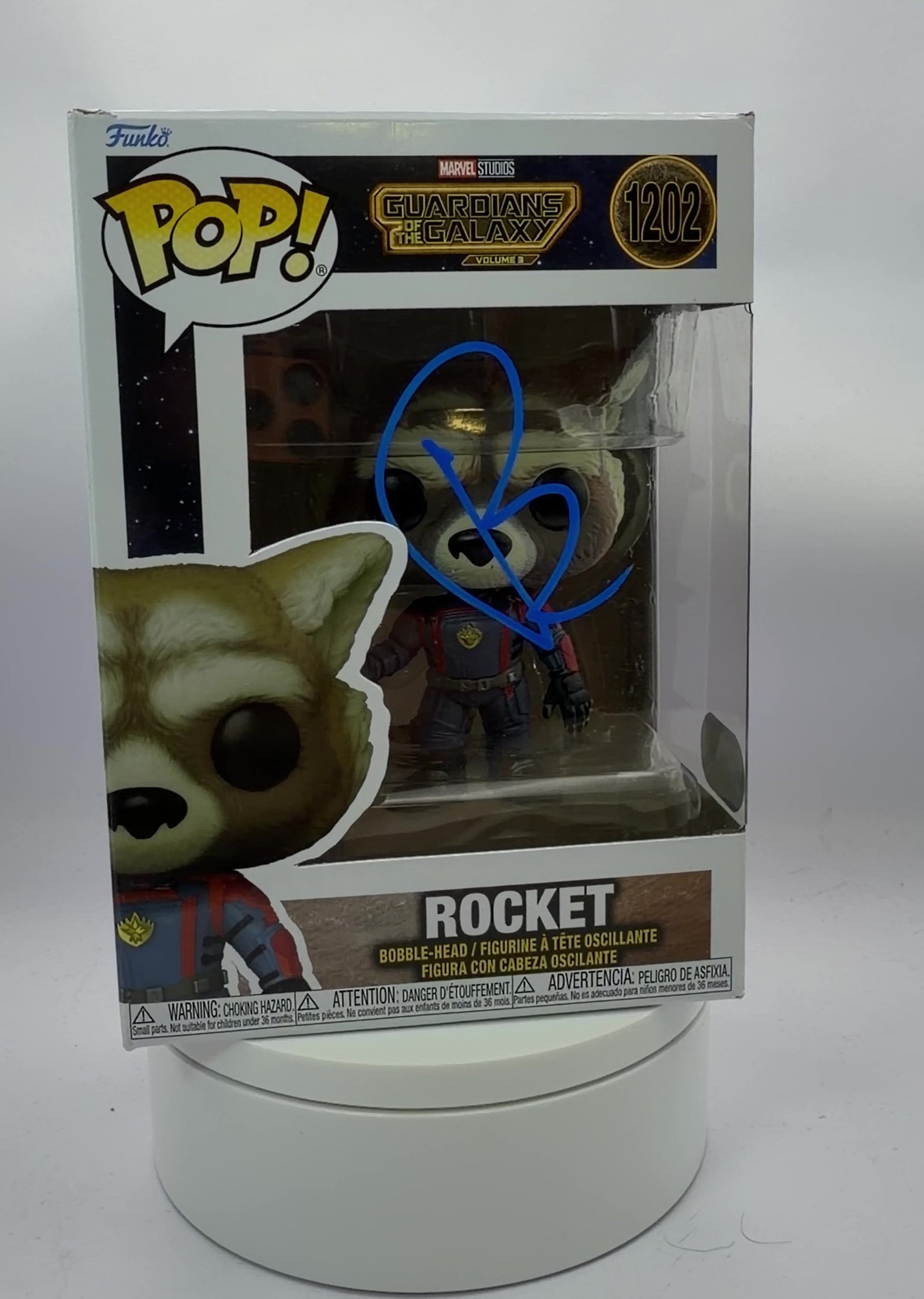 BRADLEY COOPER SIGNED ROCKET FUNKO POP! #1202 (ACG CERT AG17667)-2