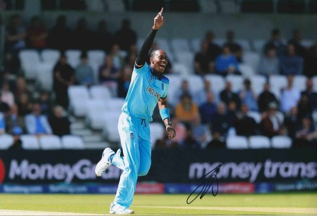 JOFRA ARCHER ENGLAND CRICKET 12x8 WORLD CUP 2019 PHOTOGRAPH (AFTAL COA)