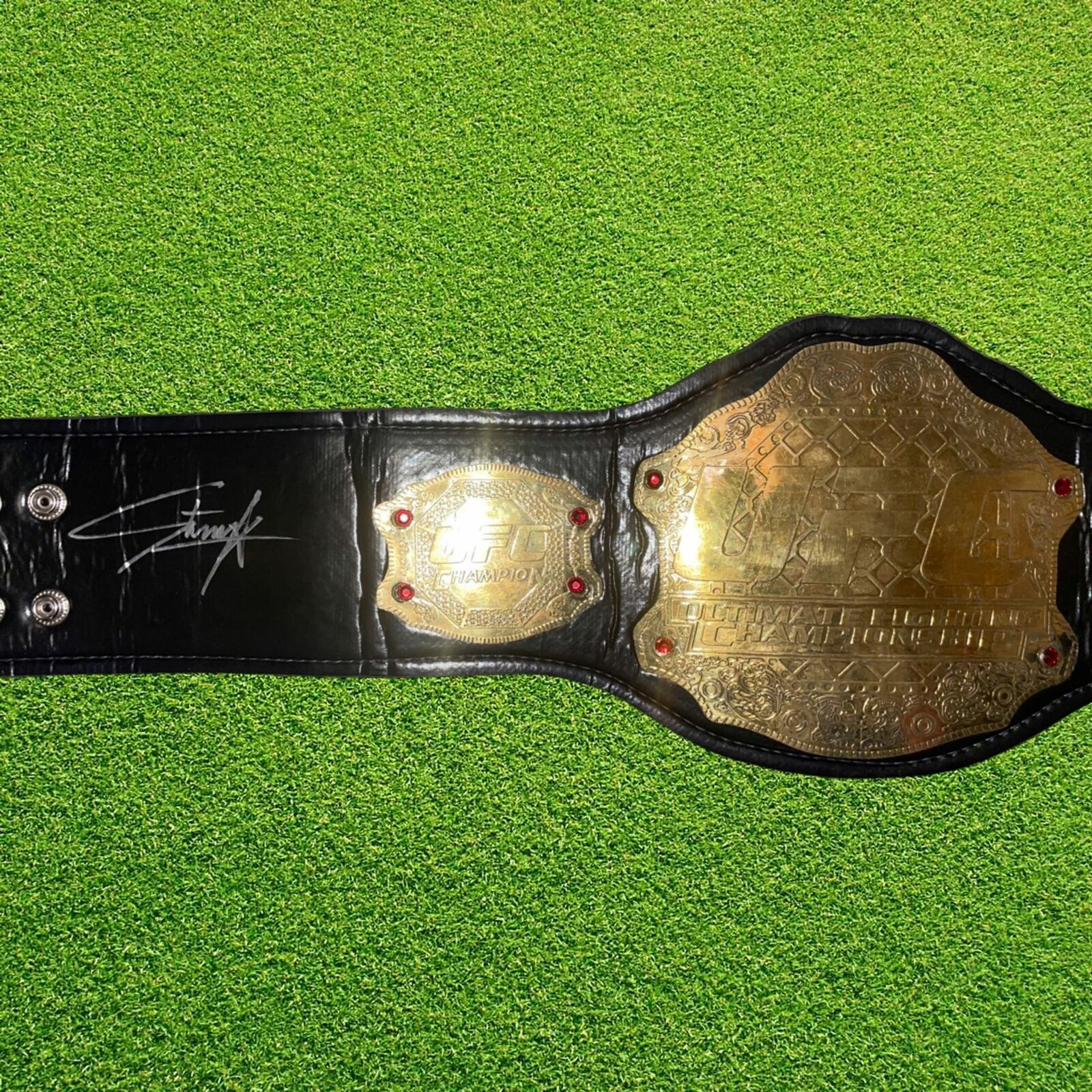 ISRAEL ADESANYA STYLEBENDER SIGNED UFC CHAMPIONSHIP FIGHT BELT (AFTAL COA)-2