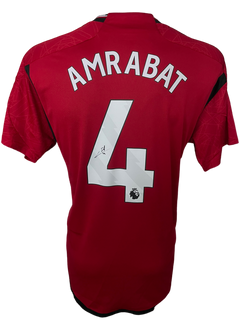 SOFYAN AMRABAT SIGNED 2023/24 MANCHESTER UTD HOME SHIRT (AFTAL COA)-1