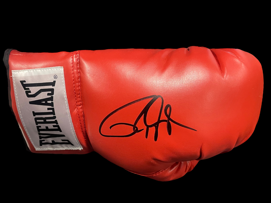 ROY JONES JR SIGNED RED EVERLAST AUTOGRAPH BOXING GLOVE (AFTAL COA)