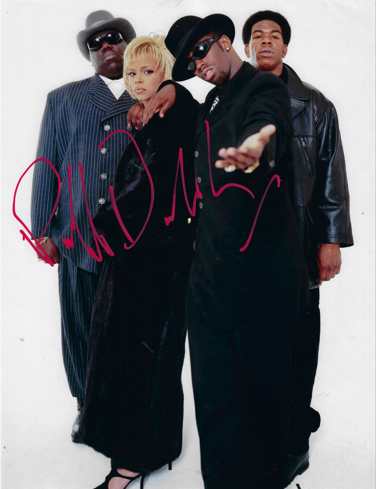 P DIDDY SEAN COMBS SIGNED 14x11 PHOTO BAD BOY NOTORIOUS BIG 2 (AFTAL COA)