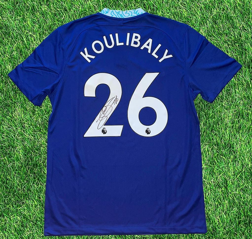 KALIDOU KOULIBALY SIGNED CHELSEA FC 2022/23 HOME SHIRT KOULIBALY 26 (AFTAL COA)