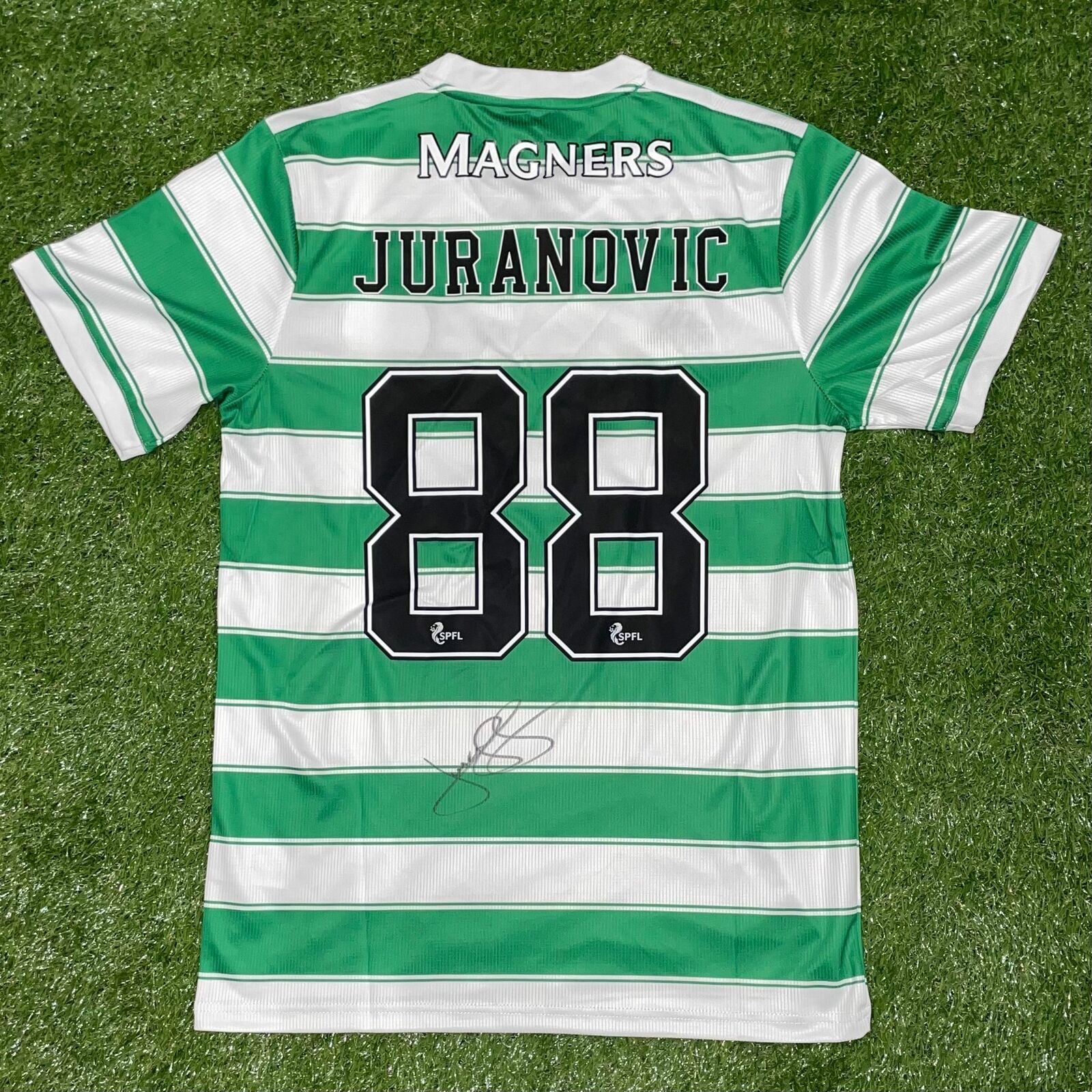 JOSIP JURANOVIC SIGNED CELTIC FC CHAMPIONS 22 2021/22 HOME SHIRT (AFTAL COA)