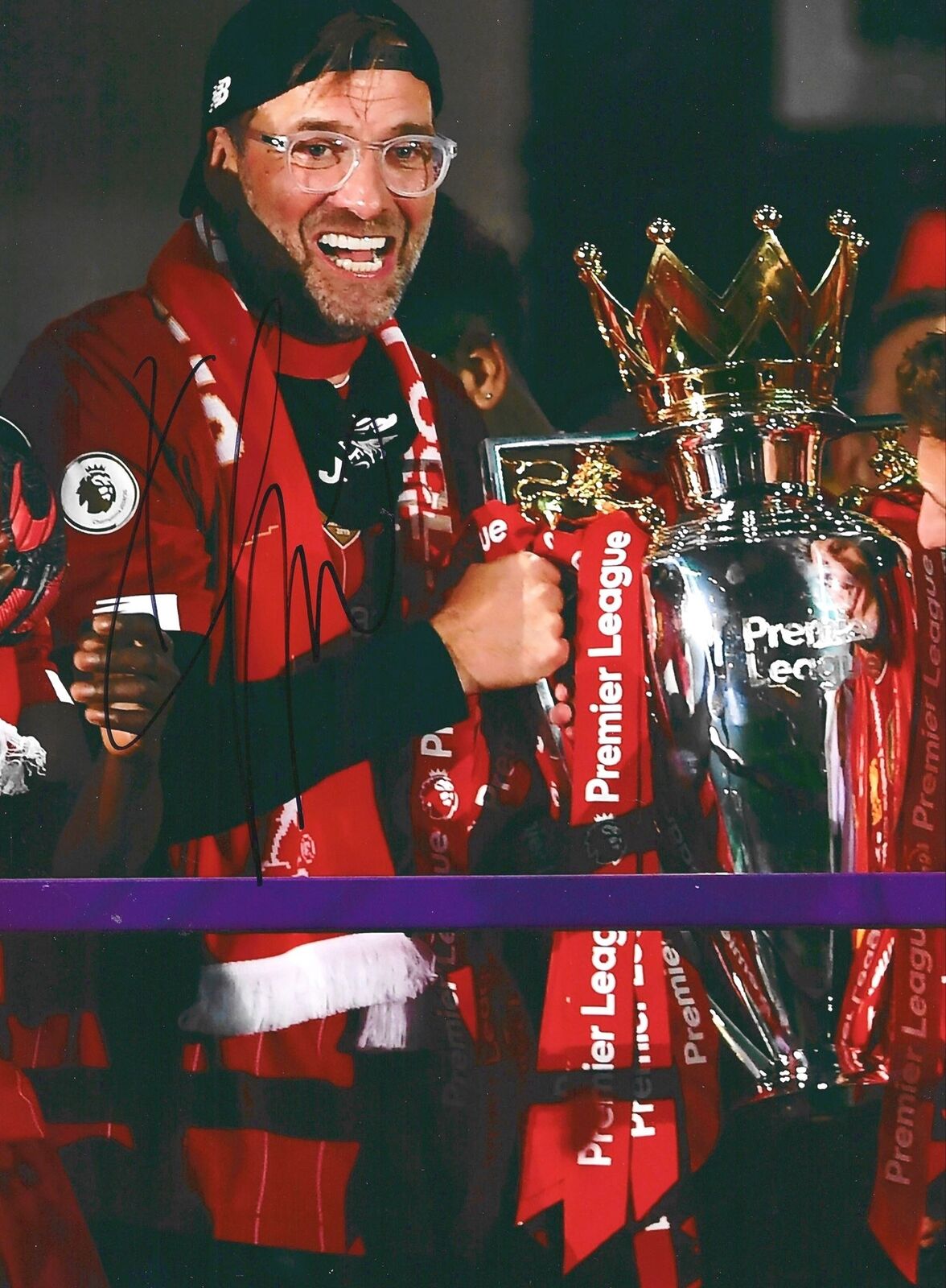 JURGEN KLOPP SIGNED LIVERPOOL FC 16x12 PREMIER LEAGUE WINNERS PHOTO 2 (AFTAL COA)