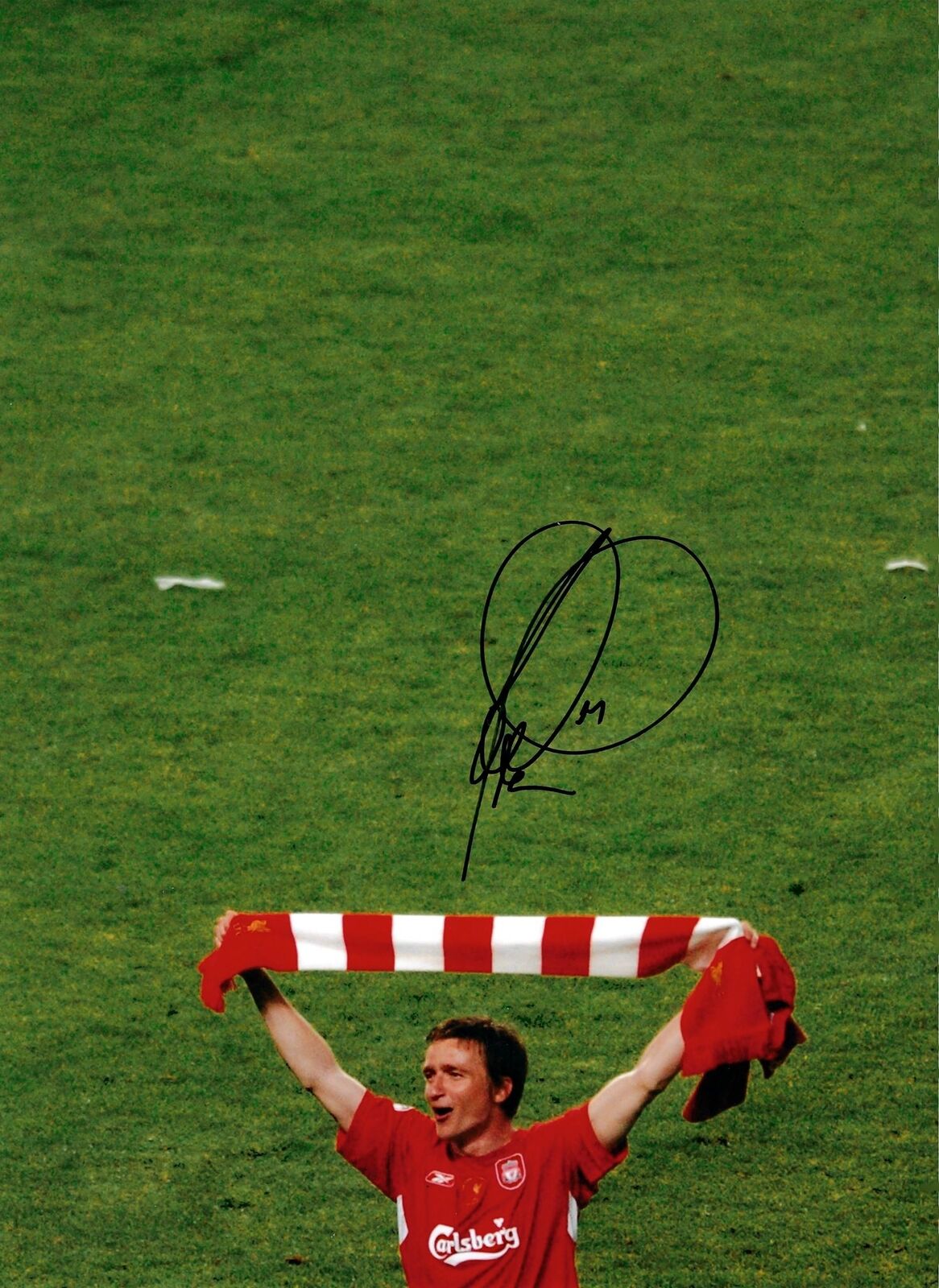 VLADIMIR SMICER SIGNED LFC ISTANBUL 2005 16X12 PHOTO (AFTAL COA)