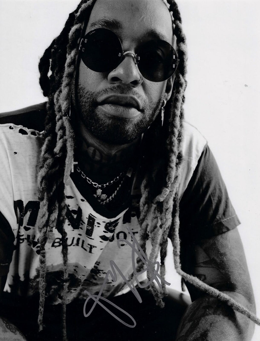 TY DOLLA $IGN SIGNED 14X11 PHOTOGRAPH RAPPER VULTURES (AFTAL COA)