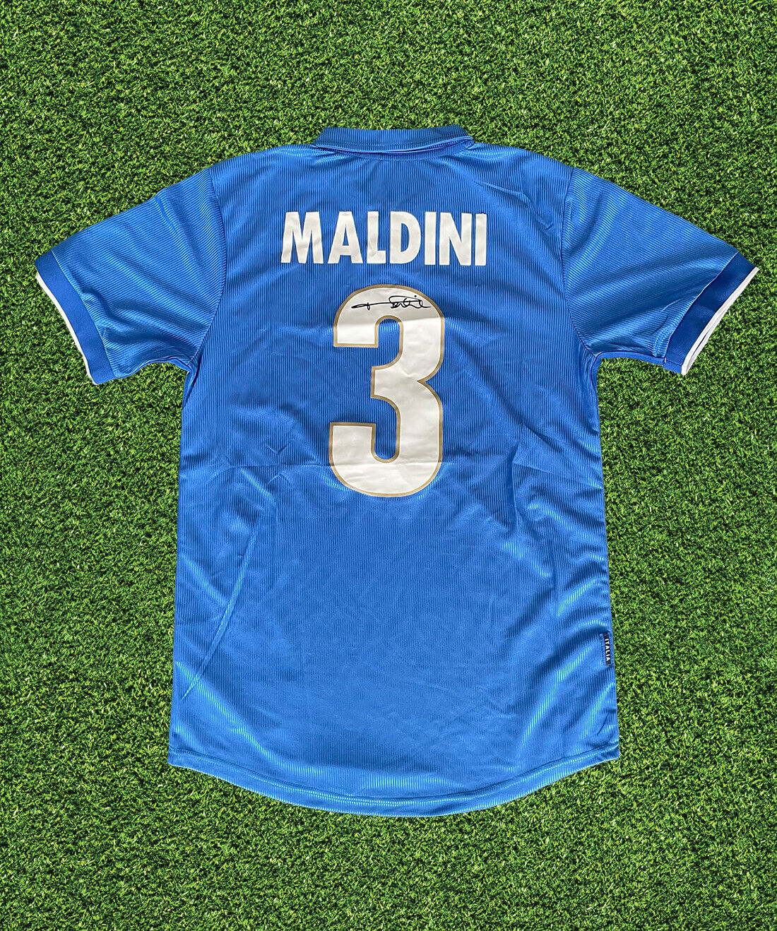 PAOLO MALDINI SIGNED RETRO ITALY WORLD CUP 98 SHIRT (AFTAL COA)