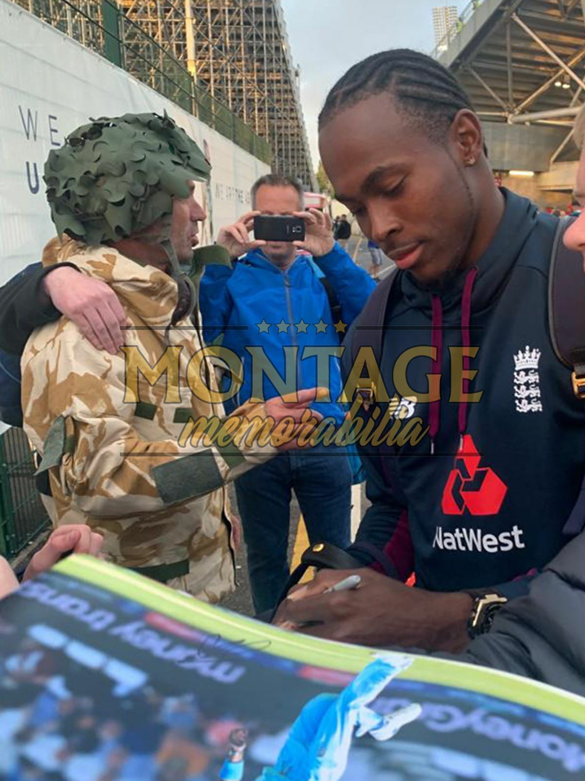 JOFRA ARCHER ENGLAND CRICKET 12x8 WORLD CUP 2019 PHOTOGRAPH (AFTAL COA)