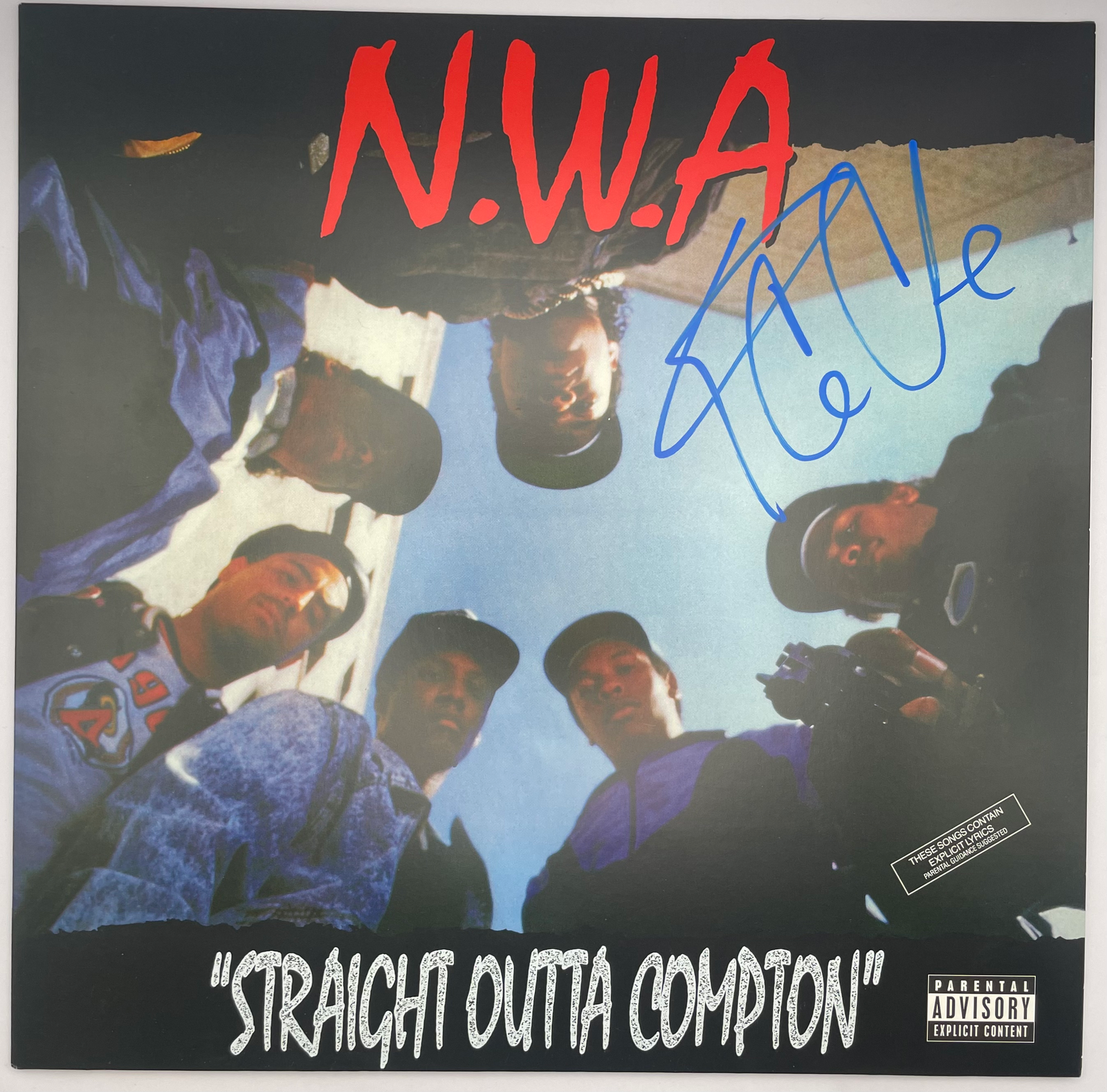 ICE CUBE SIGNED NWA STRAIGHT OUTTA COMPTON ALBUM VINYL LP (AFTAL COA) 3