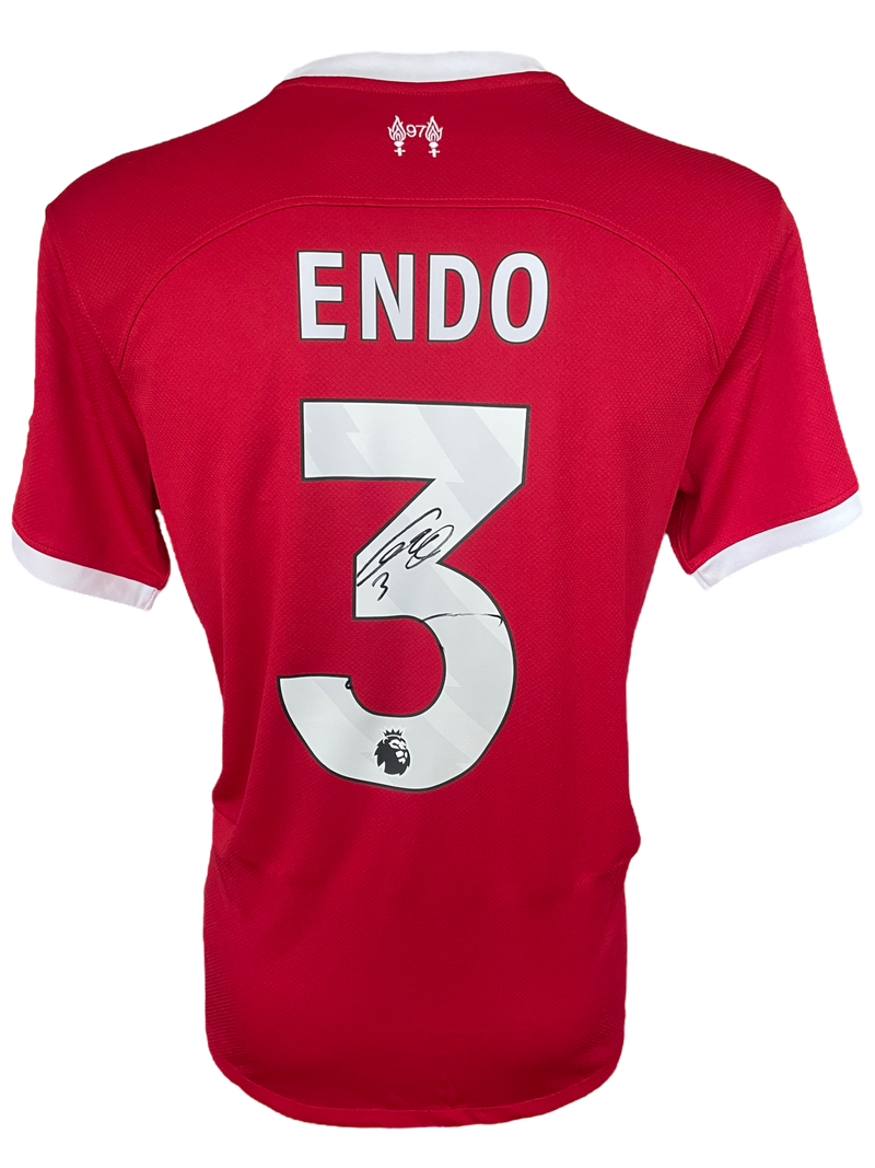 WATARU ENDO SIGNED 2023/24 LIVERPOOL FC HOME SHIRT (AFTAL COA)-1