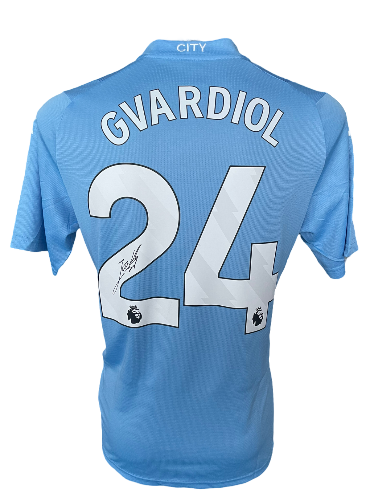 JOSKO GVARDIOL SIGNED 2023/24 MANCHESTER CITY HOME SHIRT (AFTAL COA)-1