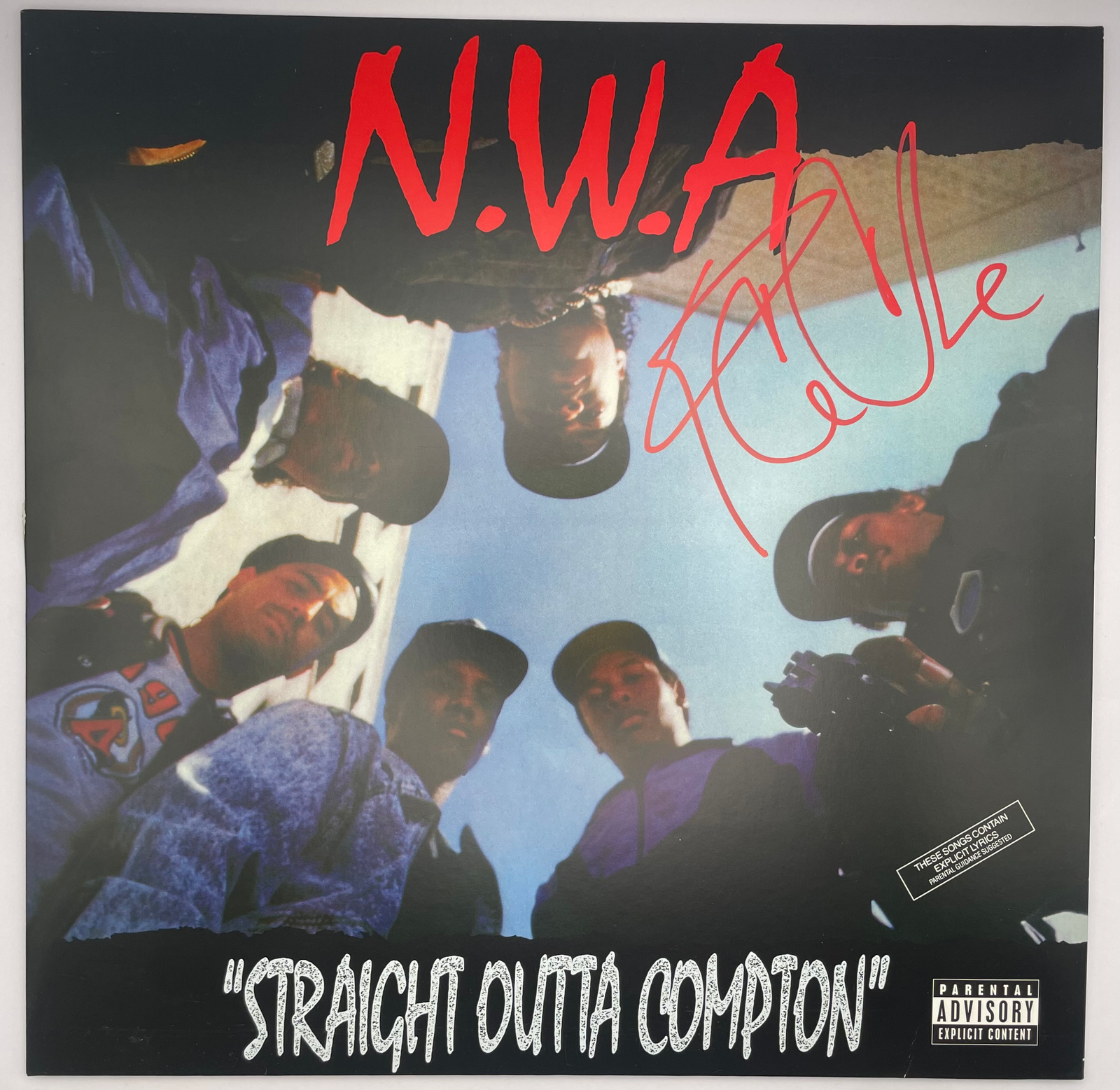 ICE CUBE SIGNED NWA STRAIGHT OUTTA COMPTON ALBUM VINYL LP (AFTAL COA)