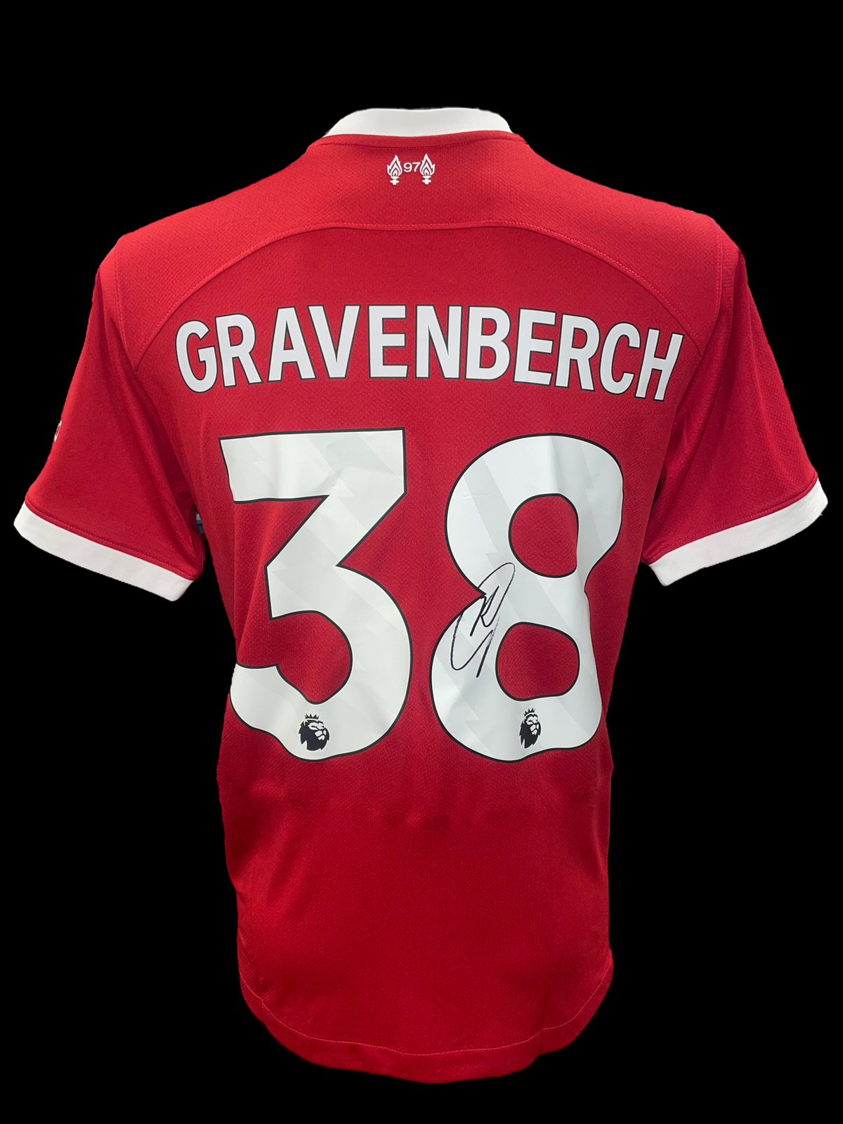 RYAN GRAVENBERCH SIGNED 2023/24 LIVERPOOL FC HOME SHIRT (AFTAL COA)