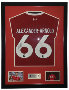 TRENT ALEXANDER-ARNOLD SIGNED FRAMED 2023/24 LIVERPOOL FC HOME SHIRT (AFTAL COA)-1