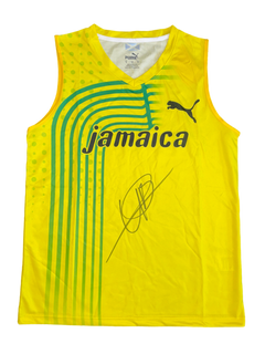 USAIN BOLT SIGNED JAMAICA RUNNING OLYMPICS 2008 VEST (AFTAL COA)-1