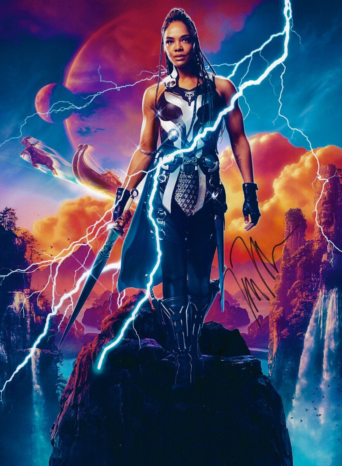 TESSA THOMPSON SIGNED VALKYRIE THOR RAGNAROK 16x12 PHOTO AFTAL COA tessa-thompson-signed-valkyrie-thor-ragnarok-16x12-photo-aftal-coa